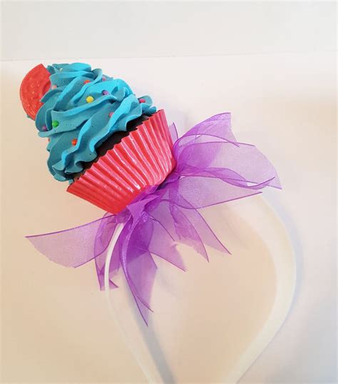 tutu fake cupcake headband with cookie photo props headband for candy land party costumes