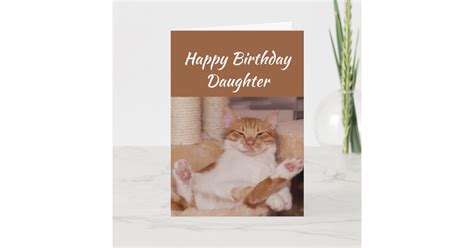 Happy Birthday Daughter Celebrate Funny Cat Card
