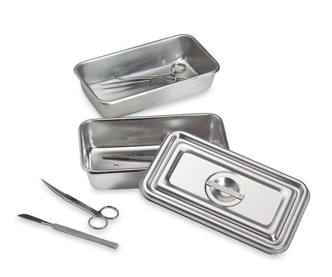 Stainless Steel Instrument Tray With Lid — Mountainside Medical Equipment