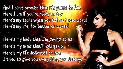 Demi Lovato Yes Lyrics Youtube