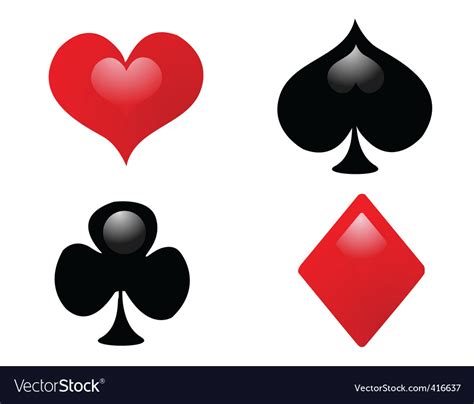 Playing Card Suit Royalty Free Vector Image Vectorstock