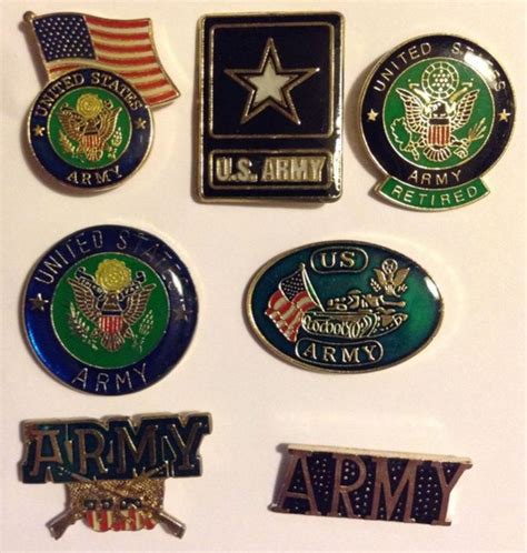 7 Different Us Army Hat Lapel Pins Us Army Hats Army Hat Lapel Pins
