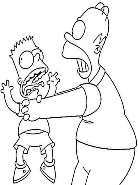 Cartoons The Simpsons Coloring Pages Printable Kinderpagescom
