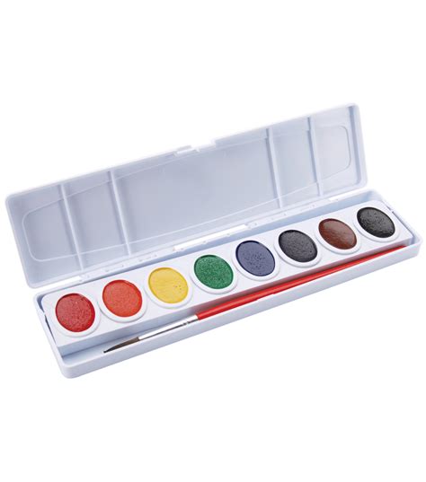 Prang Oval Pan Watercolor Paint Wbrush 8 Colors Joann