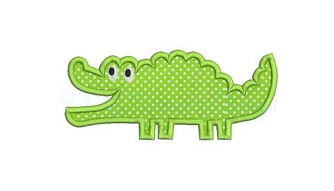 Crocodile Embroidery Design Summer Applique Machine Etsy