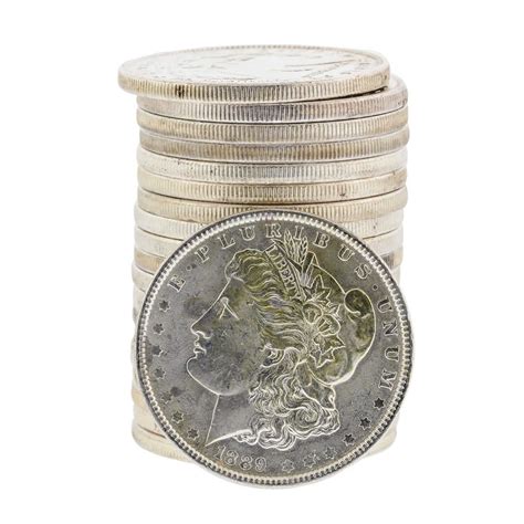 Roll Of 20 1889 1 Brilliant Uncirculated Morgan Silver Dollar Coins