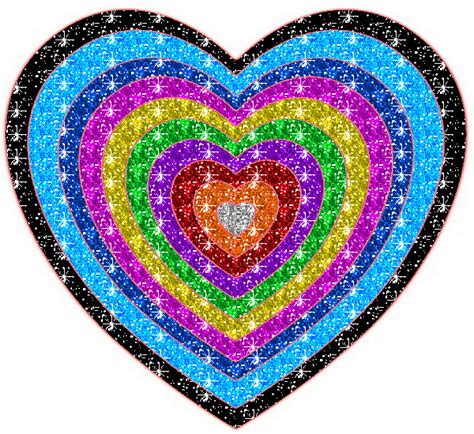 Rainbow Glittering Heart With Images Rainbow Colors