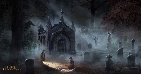 Mausoleum Cemetery Fantasy Landscape Graphic Novel Art