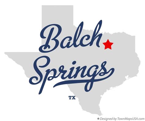 Map Of Balch Springs Tx Texas