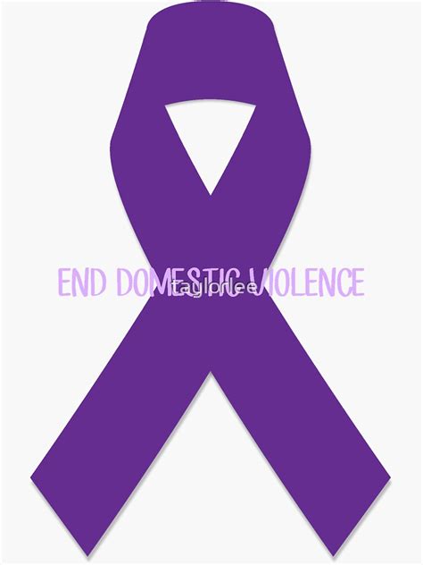 End Domestic Violence Ribbon Sticker For Sale By Taylorlee Redbubble