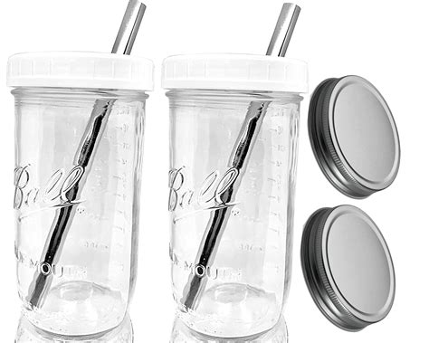 Buy Reusable Wide Mouth Smoothie Cups Boba Tea Cups Bubble Tea Cups With Silver Lids And Straws