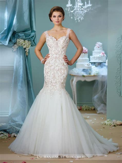 French Novelty Enchanting By Mon Cheri 216153 Lace Mermaid Wedding Gown