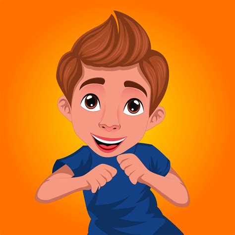 Cute Boy Cartoon Vector Art And Illustration Download Free Vectors