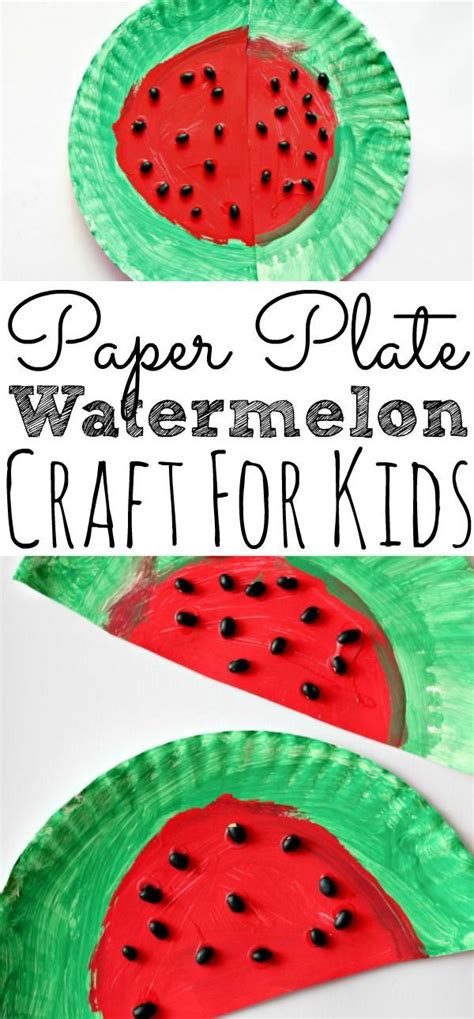Easy Paper Plate Watermelon Kids Craft Perfect For Summer Summer