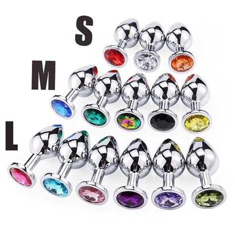 anal plug sex toys mini round shaped metal stainless smooth steel butt small tail female male