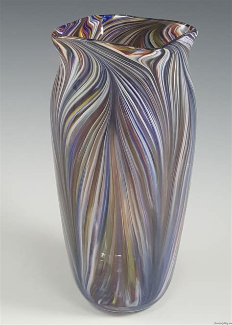 Maybe you would like to learn more about one of these? White Rainbow Peacock Vase by Mark Rosenbaum (Art Glass ...