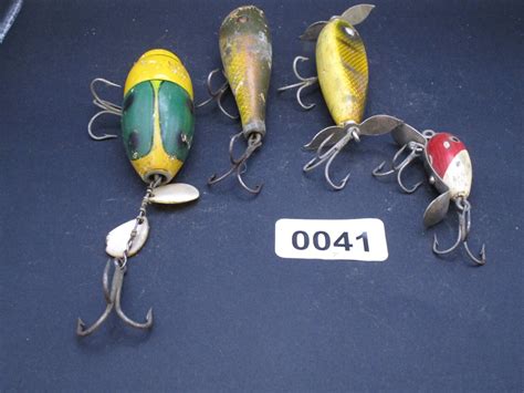 Vintage Fishing Lures Creek Chub Beetle Shakespeare Dopey Minnow Lot