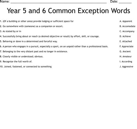 Year And Common Exception Words Worksheet Wordmint Hot Sex Picture