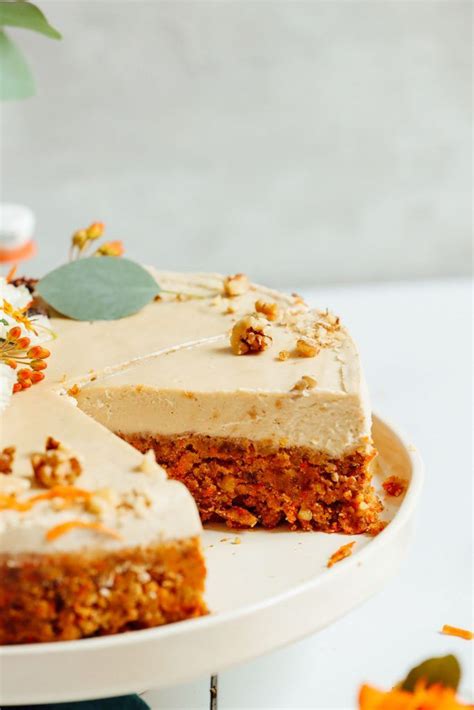 Cream butter and cream cheese together with electric mixer. Raw Vegan Carrot Cake Minimalist Baker Recipes vegan ...