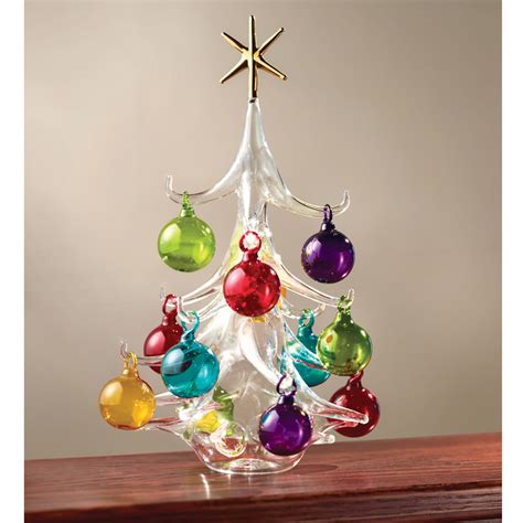 Glass christmas decorations & trees. The Italian Hand Blown Glass Christmas Tree - Hammacher ...
