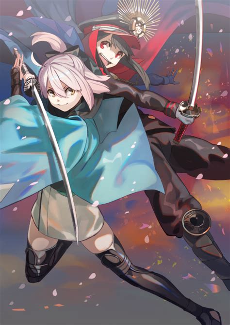 Sakura Saber Okita Souji And Demon Archer Oda Nobunaga Fatekoha