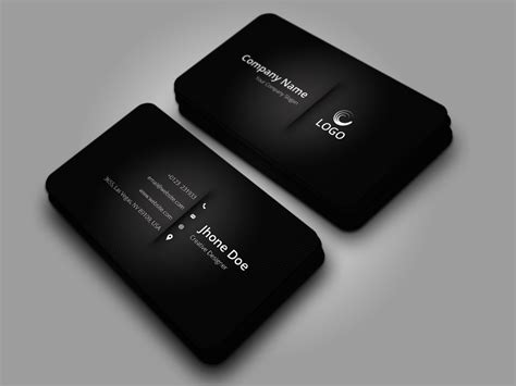 Elegant Black Business Card Techmix