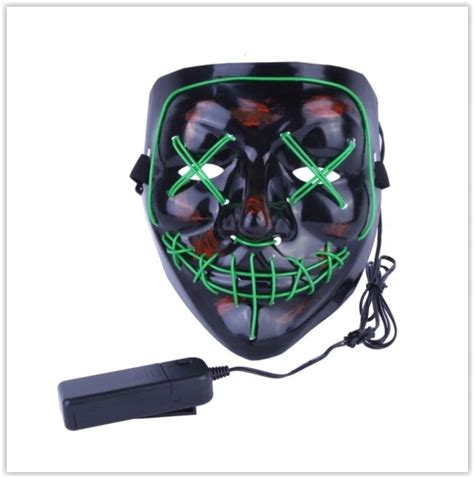 Maska Led Świecąca Na Halloween Świeci Ledowa Hit 7548068861
