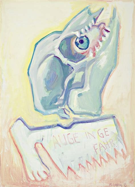 Maria Lassnig Augeingefahr The Eye The Delineation Skull Paper