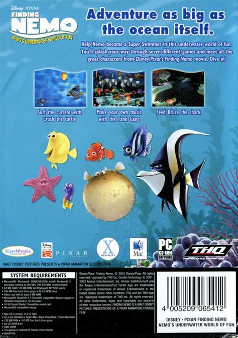DisneyPixar Finding Nemo Nemo S Underwater World Of Fun Cover Or Packaging Material MobyGames
