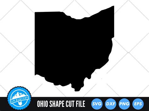 Ohio Svg Ohio Outline Usa States Cut File By Ld Digital Thehungryjpeg