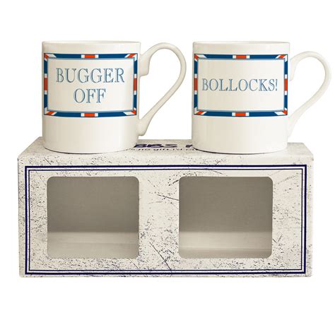 Terribly British Bugger Off And Bollocks Mug T Set Stubbs Mugs