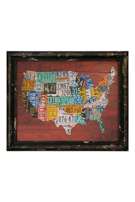 Multicolor Usa Wood Framed Map Framed Maps Frames On Wall Frame