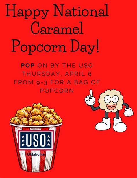 National Caramel Popcorn Day Free Bag Of Popcorn Uso Oklahoma