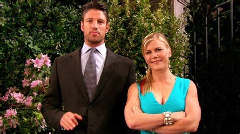 James Scott Ej And Alison Sweeney Sami During A Ready For Love Promo Alison Sweeney