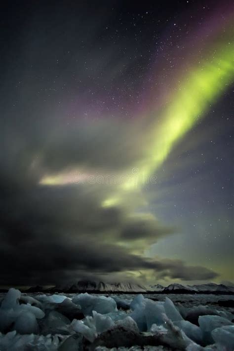 Northern Lights On The Arctic Sky Stock Image Image Of Phenomenon