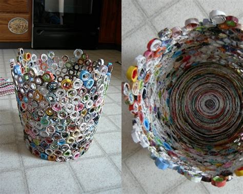 Trash Bin 12 Fun Crafty Projects Using Newspapers And Magazines