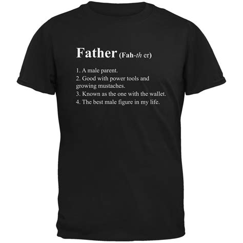 Old Glory Fathers Day Definition Of Father Black Adult T Shirt