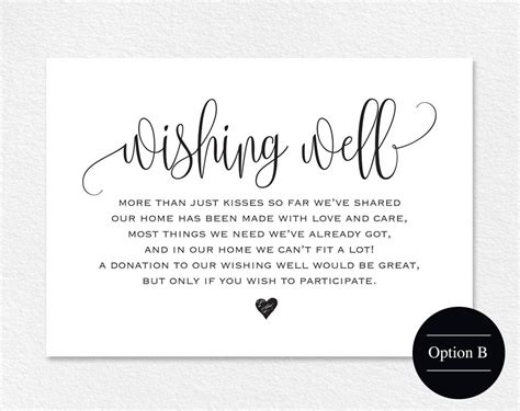 Wishing Well Card Wedding Wishing Well By Blisspaperboutique