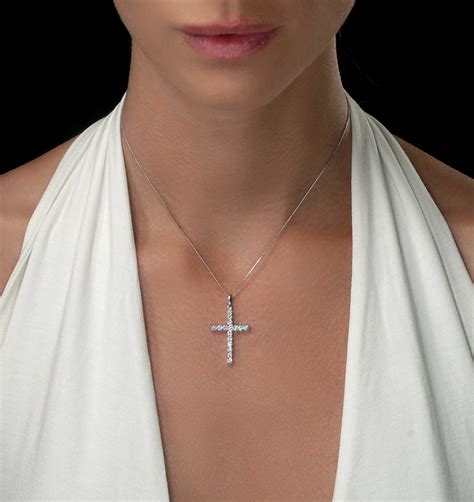 Diamond Cross Necklaces Pendants The Diamond Store