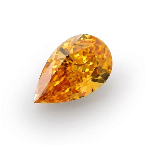101 Carat Fancy Vivid Yellow Orange Diamond Pear Shape