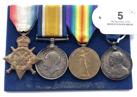 Ww1 Royal Navy Long Service Group Of Four Medals Awarded To “k19312 J