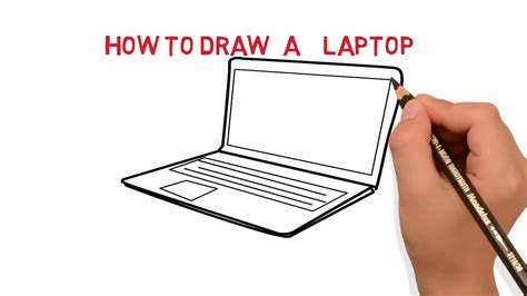 Laptop How To Draw A Laptopcomputer Easy Sketch Drawing Video Demo