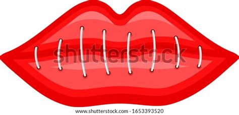 Sewing Mouth Sexual Harassment Stop Violence Stock Vector Royalty Free