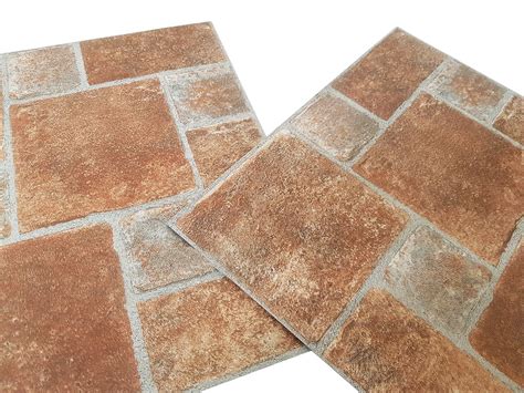 Floor Tiles Self Adhesive Brick Effect Tile Vinyl Flooring Kitchen Ebay