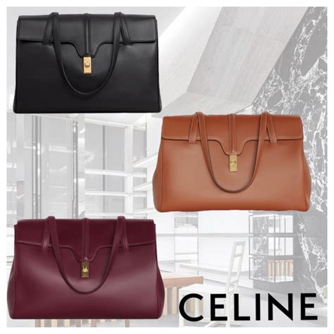 CELINE 16 2021 22FW Casual Style Calfskin A4 Plain Leather Office Style
