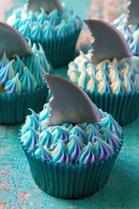 Shark Week Cupcakes Recipe Shark Week Shark Cupcakes Orange Cupcakes
