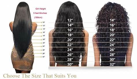 Weave Hair Length Chart - Hair Extensions Length Guide