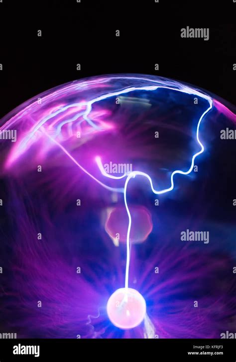 Close Up View Of Plasma Globe Stock Photo Alamy