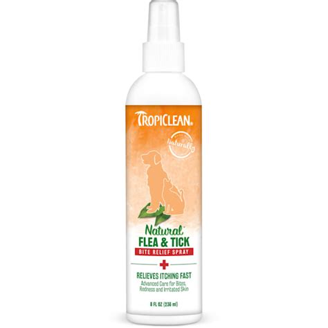 Tropiclean Natural Flea And Tick Bite Relief Dog Spray 8 Fl Oz Petco