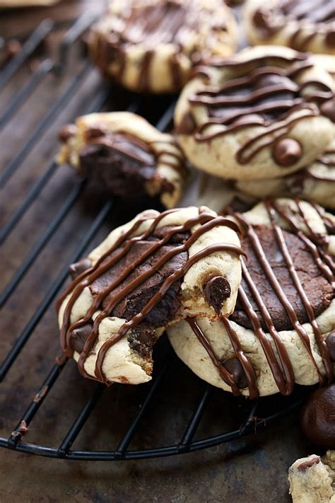 Brownie Chocolate Chip Thumbprint Cookies Chelseas Messy Apron
